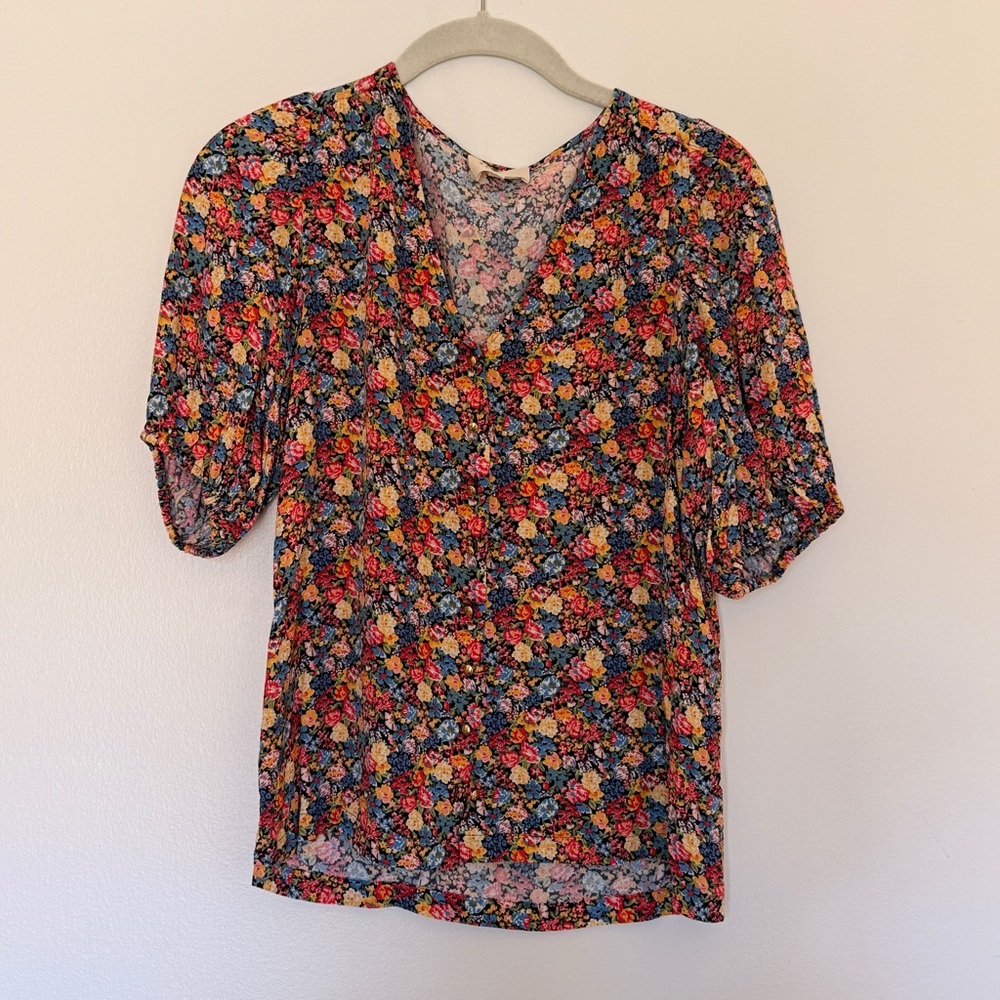 Sezane Paula Blouse Fleurs Soleil - Size 34